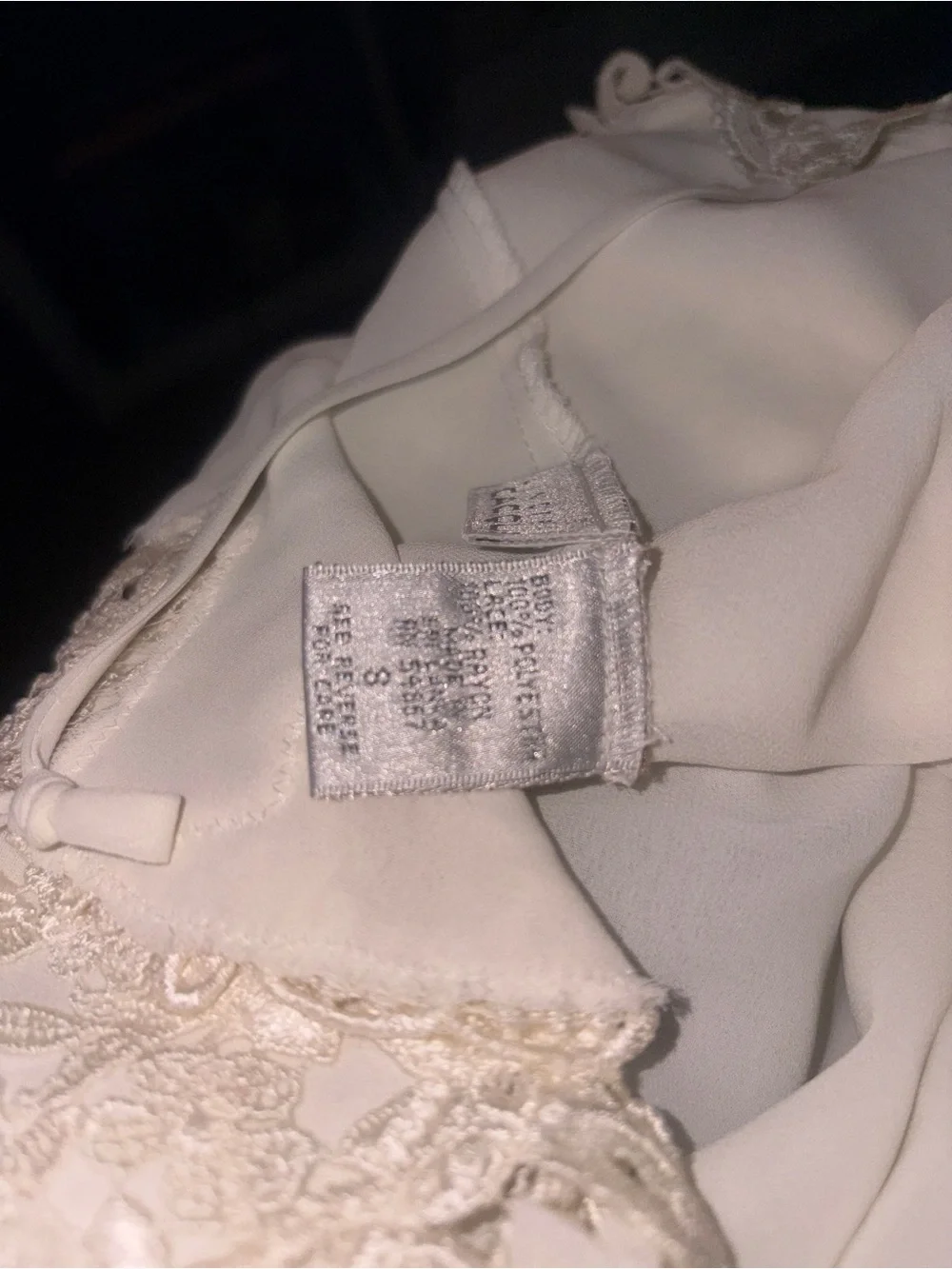 lingerie cacique Lace-Trim Ivory Slip Dress